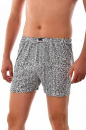 12 Adet 0007 Erkek Pamuklu Desenli Asorti Boxer Asorti - 1