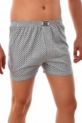 12 Adet 0007 Erkek Pamuklu Desenli Asorti Boxer Asorti - 2