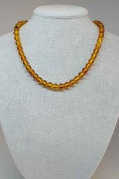 Kehribar Kolye 8mm (23475) (Klipsli) - 1