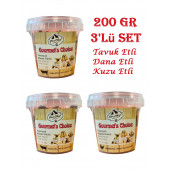ProChef 3'lü Set 200 Gr Dana Kuzu Tavuk Etli Gourmet's Choice Köpeklerin Eğitimi Için Yarı Yumuşak Ödül Mama - 1
