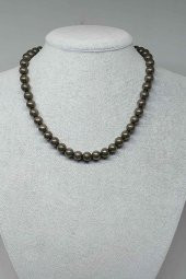 Pirit Taşı Kolye 8mm (Klipsli) - 1