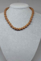 Rudrashka Tohum Açık Renk Kolye 8mm (Klipsli) - 1