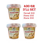 ProChef 3'lü Set 400 Gr Dana Kuzu Tavuk Etli Gourmet's Choice Köpeklerin Eğitimi İçin Yarı Yumuşak Ödül Mama - 1