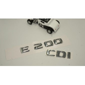 Benz E 200 CDi Bagaj Krom Metal 3M 3D Yazı Logo - 2