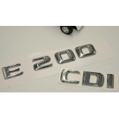 Benz E 200 CDi Bagaj Krom Metal 3M 3D Yazı Logo - 3