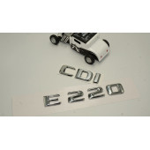 Benz E 220 CDi Bagaj Krom Metal 3M 3D Yazı Logo - 2