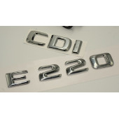 Benz E 220 CDi Bagaj Krom Metal 3M 3D Yazı Logo - 3