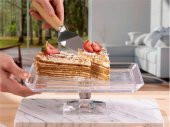 Paşabahçe madlen ayaklı servis tabağı- servis sunum tabağı 2 li - 2