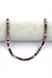 Renkli Turmalin Doğal Taş Dizi 6 mm Küre Kesim thumbnail 2