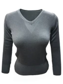 Me-Na 3000 Kadın Merserize İnce V Yaka Kazak thumbnail 9