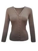 Seyhan 333 Kadın Merserize Önden Düğmeli Triko Hırka thumbnail 5