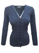 Seyhan 333 Kadın Merserize Önden Düğmeli Triko Hırka thumbnail 3