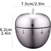 Taşınabilir Metalik Gri Apple Paslanmaz Kararmaz Çelik Mekanik 60 Dakika Timer Zamanlayıcı Saat - 4
