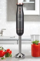 Goldmaster Bestmix Antrasit Hazneli 1500w 4 Bıçaklı Paslanmaz Çubuk El Blender Seti - 2