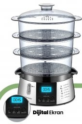 Goldmaster Biofit Led Ekranlı 120 Dakika Zaman Ayarlı 10 lt Dijital Buharlı Pişirici Gm7268d - 3