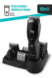 Goldmaster Cix 9 in 1 Kablolu Kablosuz Kullanımlı Lityum Bataryalı Hızlı Şarjlı Erkek Tıraş Bakım Seti - 2