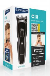Goldmaster Cix 9 in 1 Kablolu Kablosuz Kullanımlı Lityum Bataryalı Hızlı Şarjlı Erkek Tıraş Bakım Seti - 6