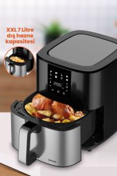 Goldmaster Crispy 7 Litre Geniş Hazneli XXL Dokunmatik 8 Ön Ayarlı Airfryer Sıcak Hava Fritözü GM7459 - 3