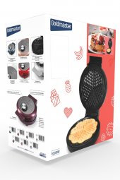Goldmaster Cookie 1000W Taşmayı Önleyen Derin Plakalı Isı Kontrollü Waffle Makinesi İnox Siyah - 5