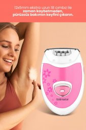 Goldmaster Linda Şarjlı 2 in 1  Epilatör ve Topuk Törpüsü Seti Epilasyon Cihazı Pembe GM7159P - 6