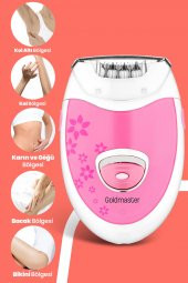 Goldmaster Linda Şarjlı 2 in 1  Epilatör ve Topuk Törpüsü Seti Epilasyon Cihazı Pembe GM7159P - 2
