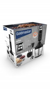 Goldmaster Rapido 1500W Paslanmaz Çelik Güçlü Motorlu Turbo Hız Ayarlı 3in1 Blender Set GM7265 - 6