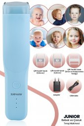 Goldmaster Junior Vakumlu Sessiz Emniyet Kilitli Yıkanabilir Bebek Çocuk Saç Kesme ve Tıraş Makinesi - 1
