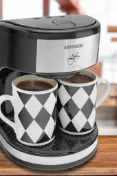 Goldmaster Procoffee Damalı Özel Seri Çift Kupalı Filtre Kahve Makinesi - 5
