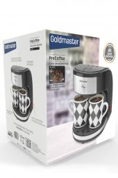 Goldmaster Procoffee Damalı Özel Seri Çift Kupalı Filtre Kahve Makinesi - 6