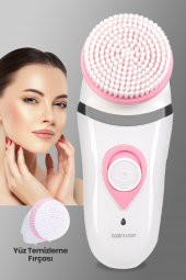 Goldmaster Peri Şarj Standlı Islak Kuru 3 in 1 Cilt Yüz Temizleme Fırçalı Epilatör Epilasyon Güzellik Seti thumbnail 2