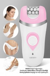 Goldmaster Peri Şarj Standlı Islak Kuru 3 in 1 Cilt Yüz Temizleme Fırçalı Epilatör Epilasyon Güzellik Seti thumbnail 3