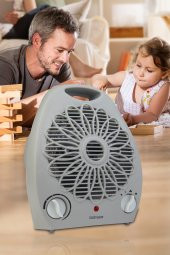 Goldmaster Venüs 2000 Watt Isıya Dayanıklı Sıcak,Ilık,Soğuk Devrilme Emniyetli Isıtıcı Fan Gri - 4