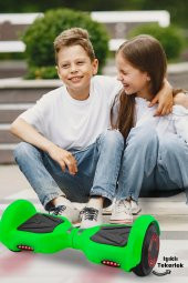 GoMaster GoMaster Greeny 6.5 Inch Işıklı Akıllı Dengeli Elektrikli Kaykay Hoverboard Taşıma Çantalı Yeşil - 5