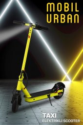 Mobil Urban Taxi Led Ekranlı Katlanabilir Elektrikli Scooter Sarı - 1