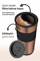 My Coffee Relax Gold Seyahat Termos Bardaklı Bpa Içermeyen Kişisel Filtre Kahve Makinesi - 3