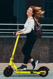 Mobil Urban Taxi Led Ekranlı Katlanabilir Elektrikli Scooter Sarı - 7
