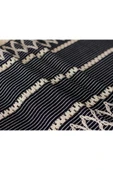 Örme Lacivert Runner , Püsküllü Organik Pamuk Dantel Örme Runner 35x155 Cm Regina Runner Örtüsü - 6