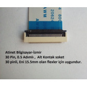 30 Pin 0.5 Adımlı Flex Soketi Flex Ffc Konnektörü 30-0.5-Alt thumbnail 2