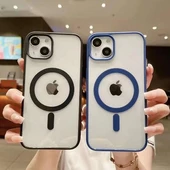 İphone 11 Pro Max Magsafe Uyumlu Magsafe Uyumlu Mat Çerçeveli Telefon Kılıfı - 6