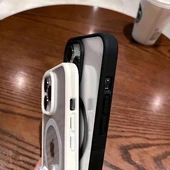 İphone 12 Pro Max Magsafe Uyumlu Magsafe Uyumlu Mat Çerçeveli Telefon Kılıfı thumbnail 11