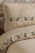 Kapitone Elfida Dantelli Çift Kişilik Yatak Örtüsü - 2