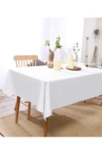 Linen Keten Kumaş Basic Tek Masa Örtüsü Düz Model 140x220 cm - 2