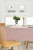Linen Keten Kumaş Basic Tek Masa Örtüsü Düz Model 140x220 cm - 10
