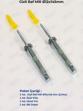 Mesan Gizli Raf Taşıyıcı 12x145mm Ahşap (0029) thumbnail 3