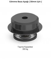 Mesan Maxbz01 Gömme  Baza Ayağı Siyah 30mm - 1