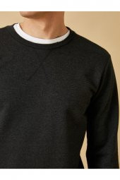 Basic Sweatshirt Pamuklu - 5