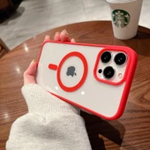 İphone 14 Pro Magsafe Uyumlu Mat Çerçeveli Telefon Kılıfı thumbnail 9