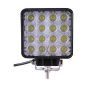 Off Road Sis Farı, 16 LED Kare Çalışma Lambası 2 Adet 12-24V, 48W D06 - 3