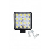 16 LED Kare Lamba Off Road Traktör Tekne (110 x 110 Mm) D07 - 4
