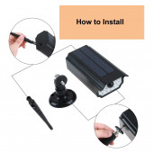 30LED Siyah Kamera Görünümlü Solar Hareket Sensörlü Bahçe Duvar Garaj Aydınlatması C49 - 2